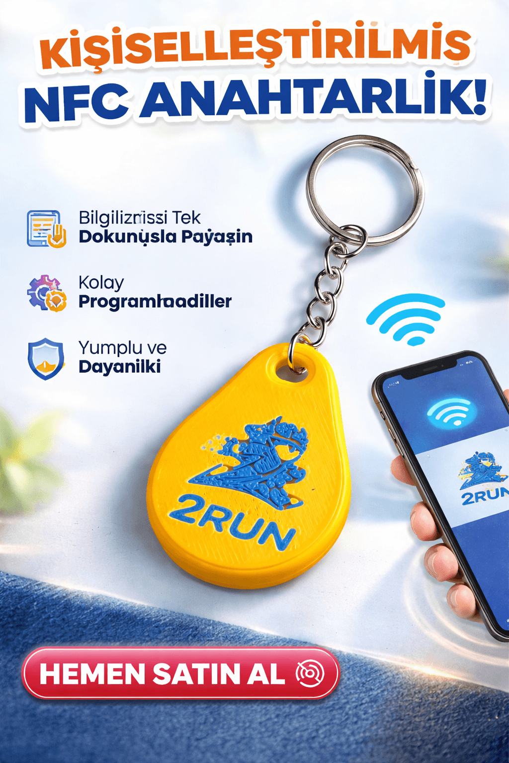 ⚡ Slimme NFC-sleutelingsband küçük resim 2